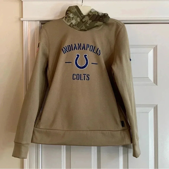 Nike Indianapolis Colts NFL Salute to Service 2019 Authentic Camo Hoodie Youth M - Picture 1 of 9